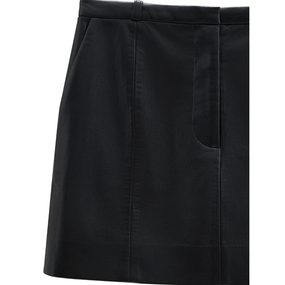 Anine Bing Benedict Mini Skirt - Black Recycled Leather