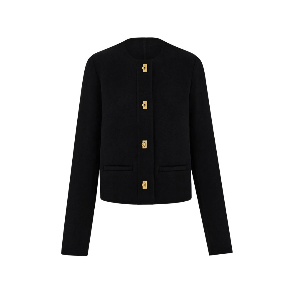 Ferragamo Wool And Cashmere Gancini Jacket