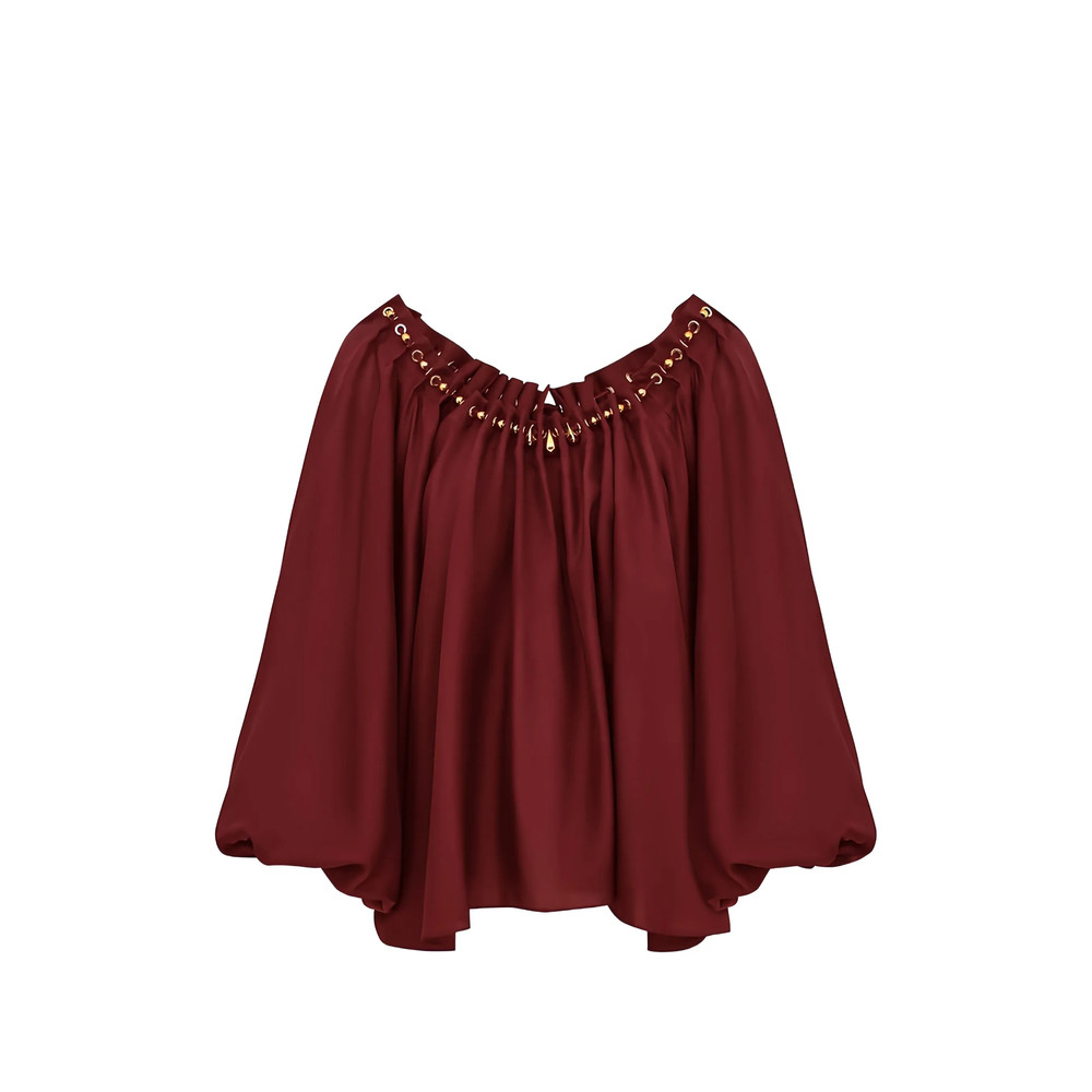Zimmermann Aster Gathered Bead Blouse