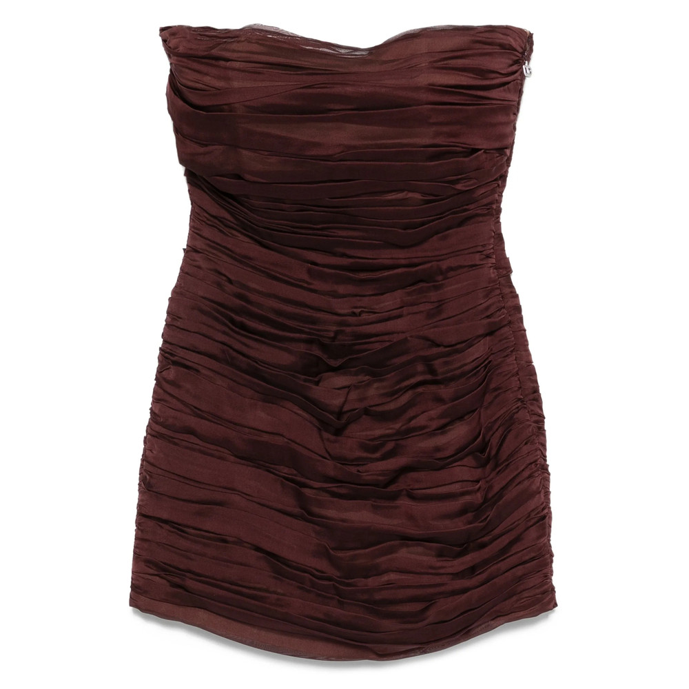 Raquel Diniz New Ambra Strapless Pleated Mini Dress