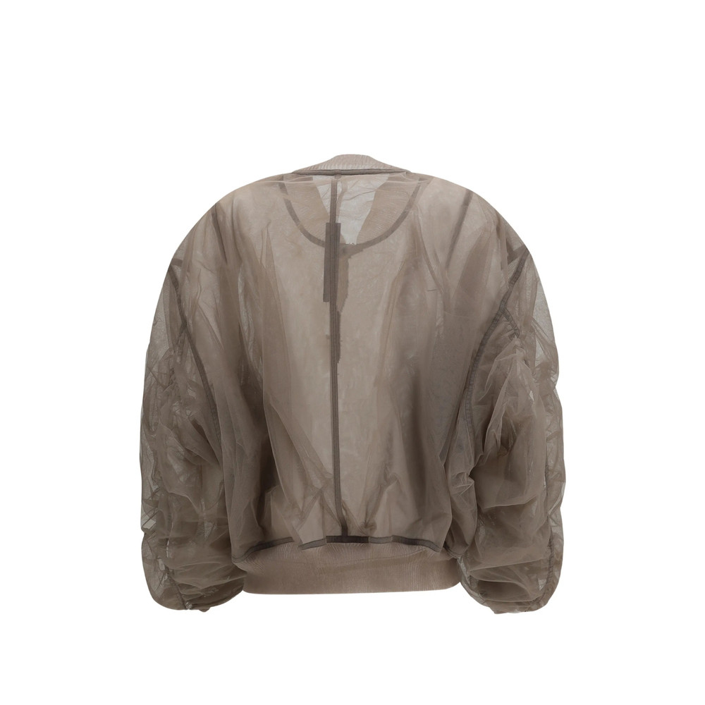 Rick Owens Secchia Flight Crinkled Sleeve Bomber Jacket