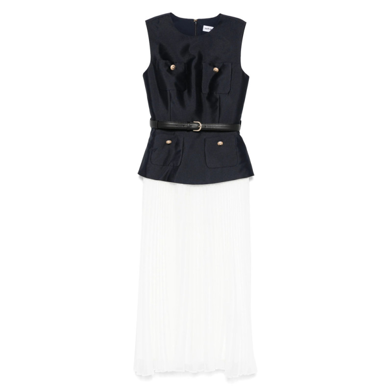 Self Portrait Taffeta Midi Dress