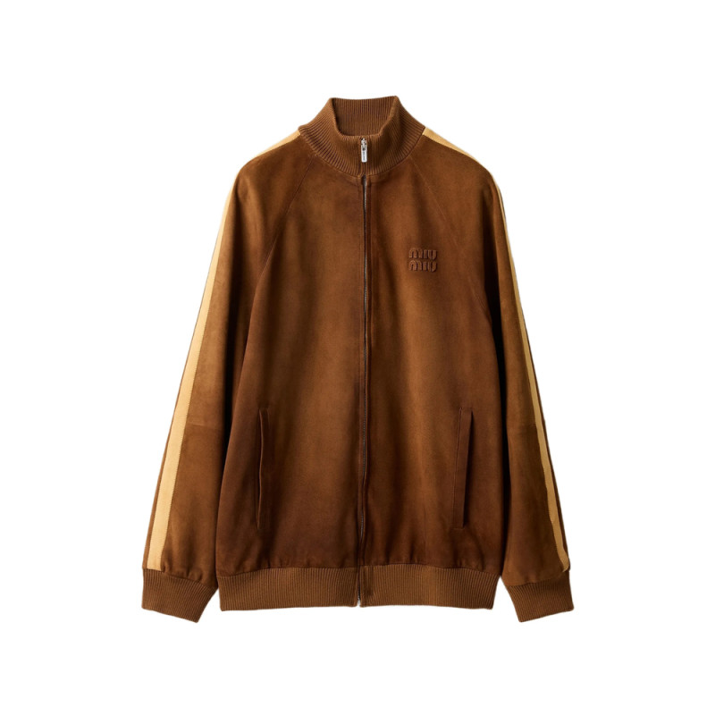 Miu Miu Waxed Suede Jacket