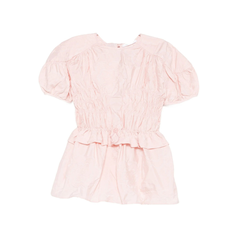 Cecilie Bahnsen Puff-sleeve Ruffled Top