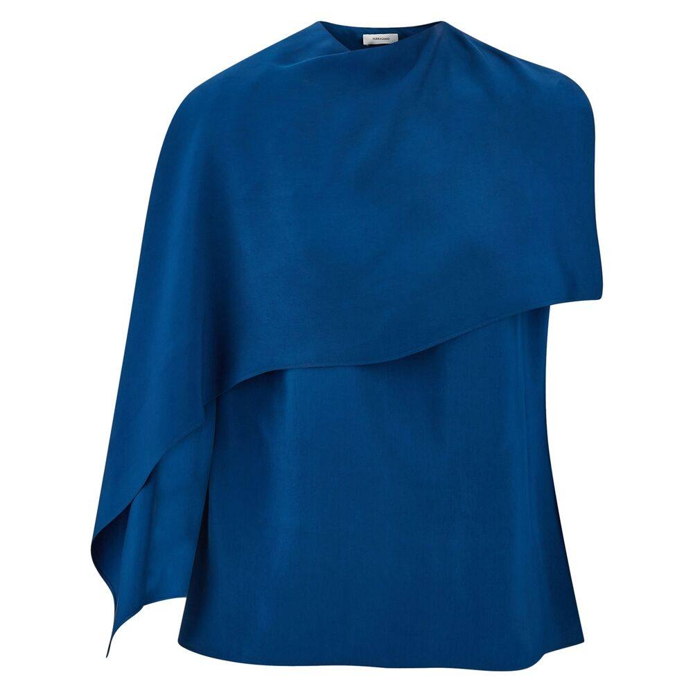 Ferragamo Cape-design Blouse