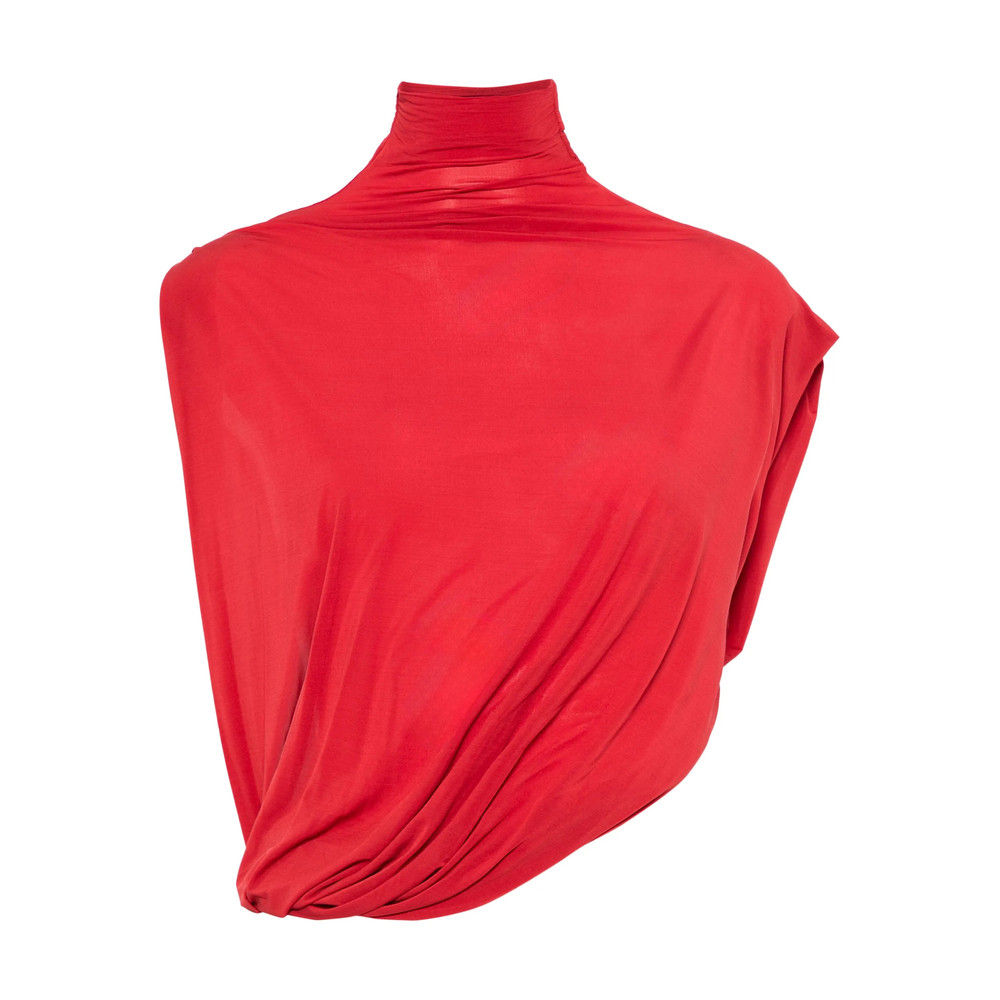 Francesco Murano High-neck Draped Top
