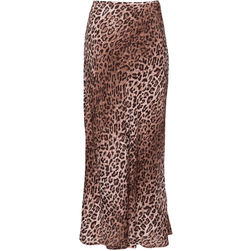 Rixo Kelly Leopard-print Silk Midi Skirt