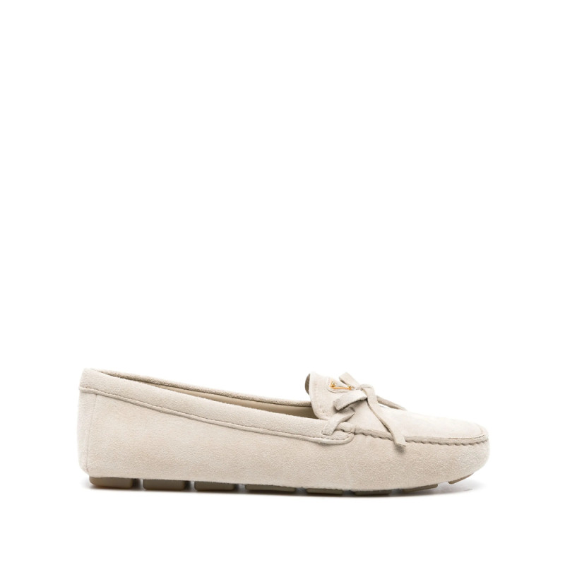 Prada Triangle-logo Suede Loafers