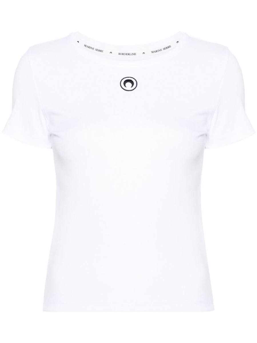 Crescent Moon-embroidered T-shirt