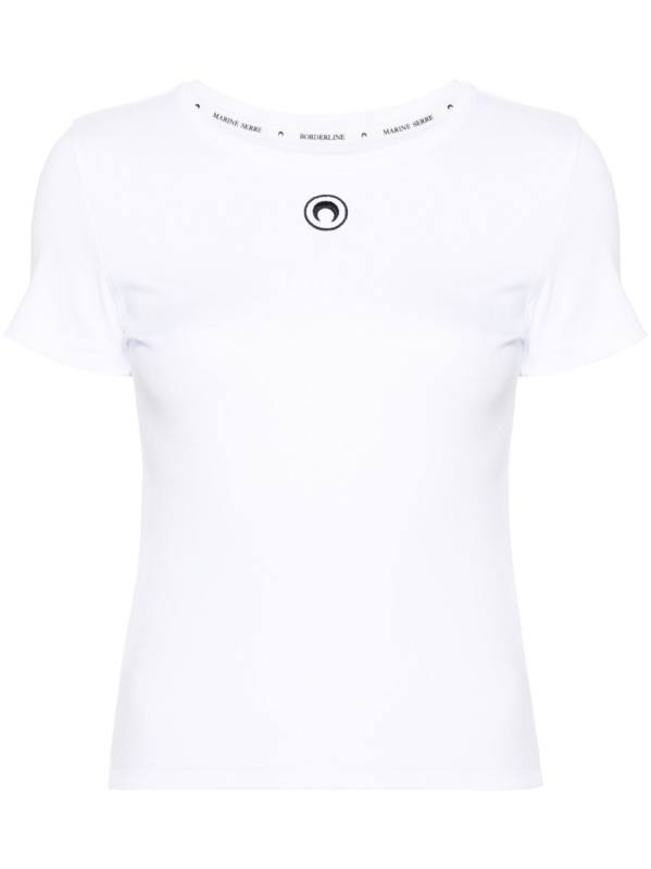 Crescent Moon-embroidered T-shirt