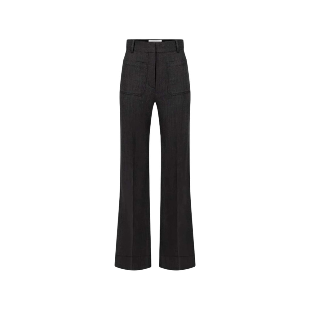 Victoria Beckham Patch-pocket Wide-leg Trousers