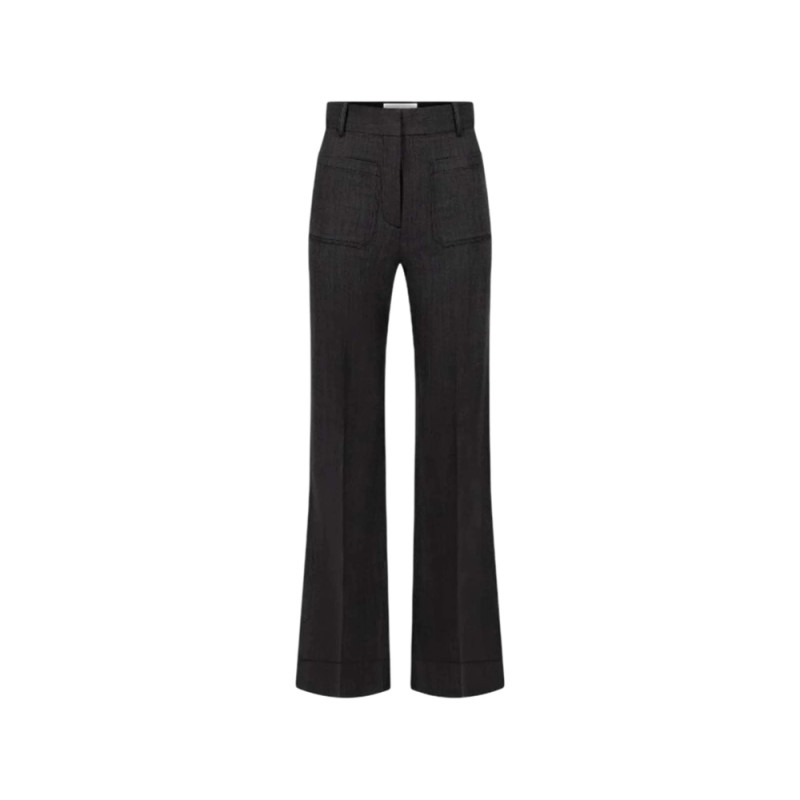 Victoria Beckham Patch-pocket Wide-leg Trousers