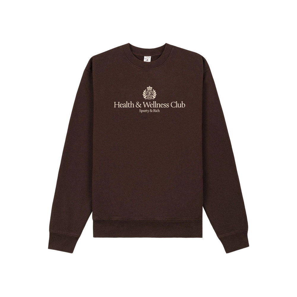 Sporty & Rich H & W Crest Crew-neck Logo Sweatshirt