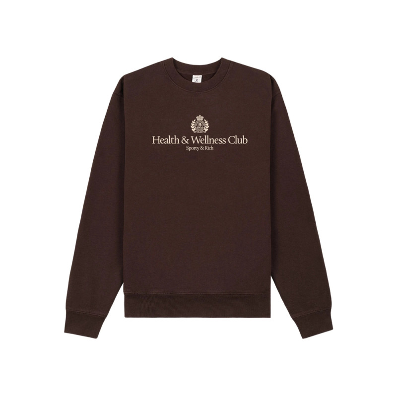 Sporty & Rich H & W Crest Crew-neck Logo Sweatshirt