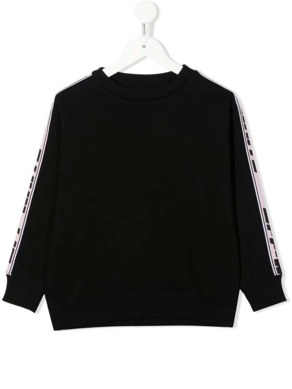 logo-tape crew neck sweatshirt