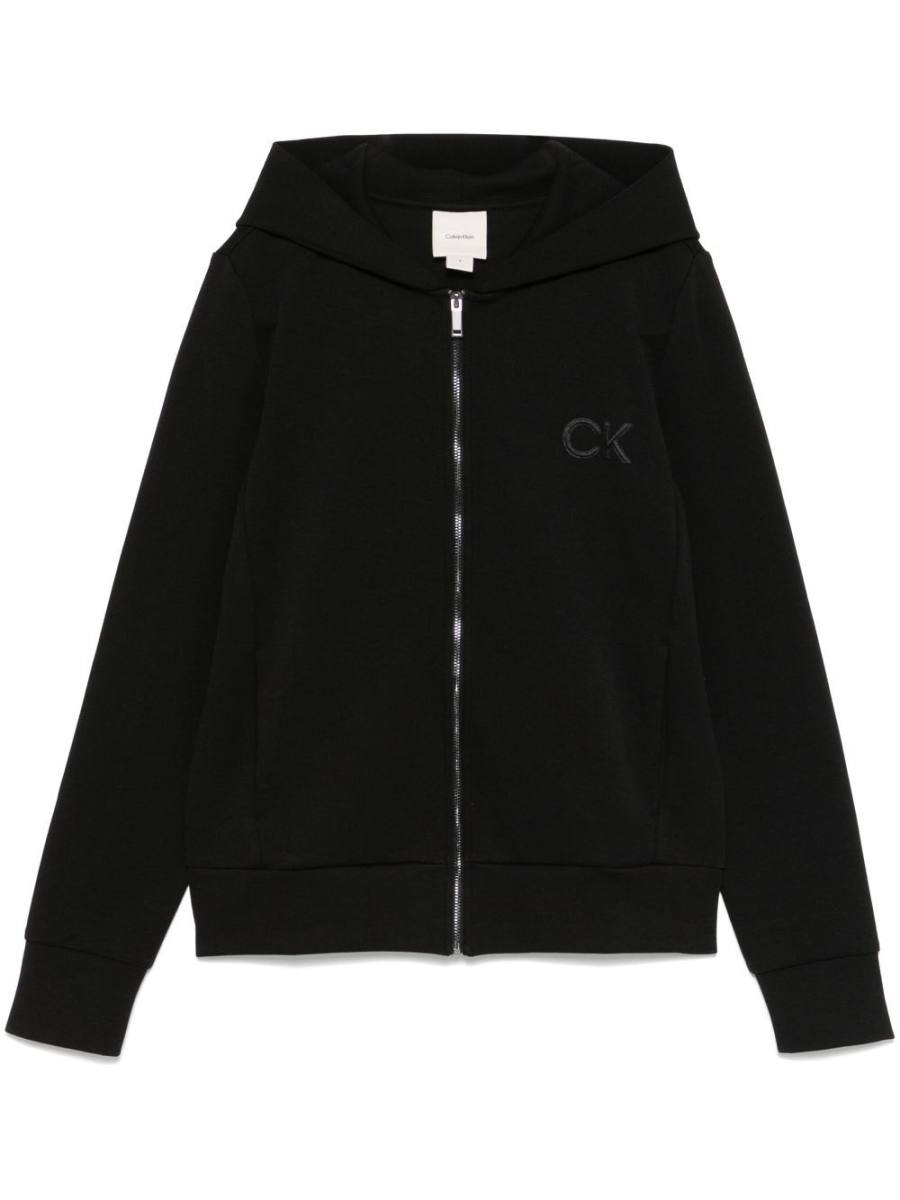 logo-raised hoodie