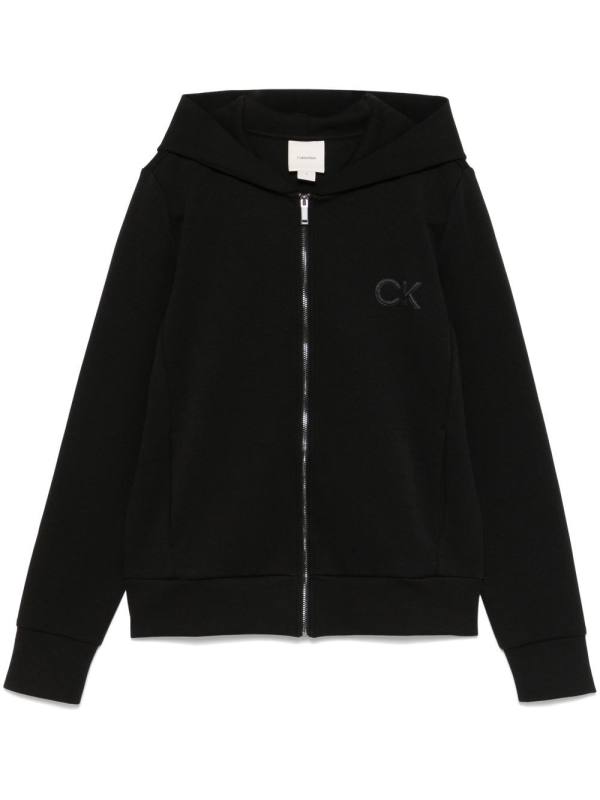 logo-raised hoodie