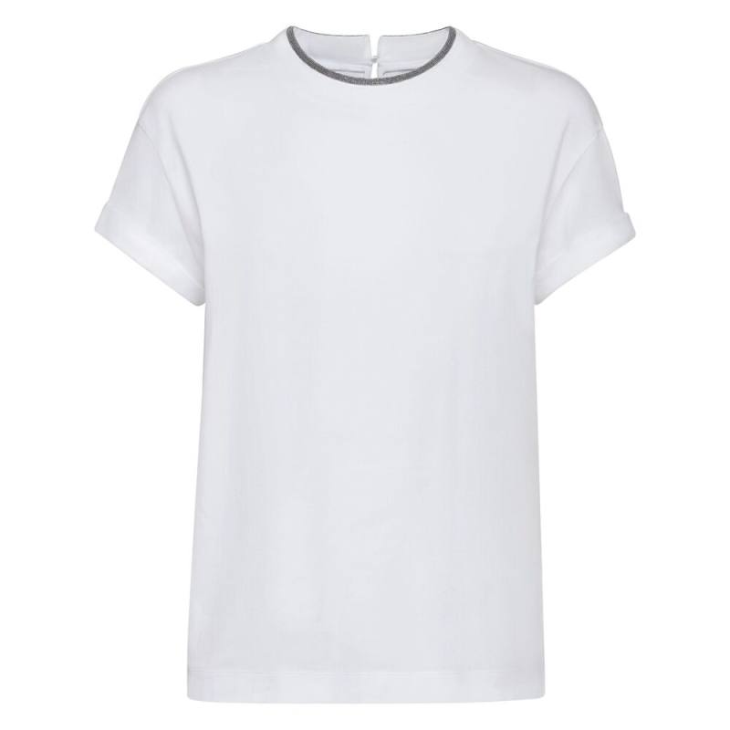 Brunello Cucinelli Contrast-trim T-shirt