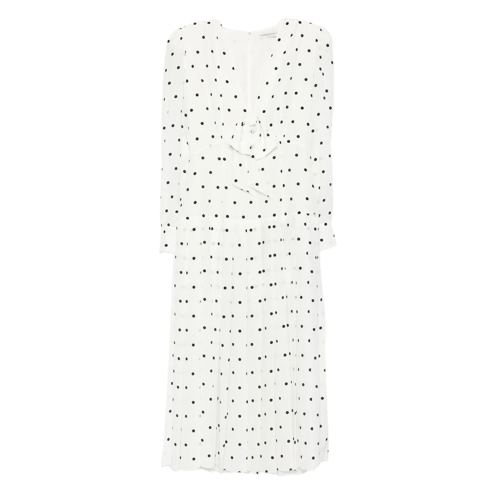 Alessandra Rich Polka-dot Midi Dress