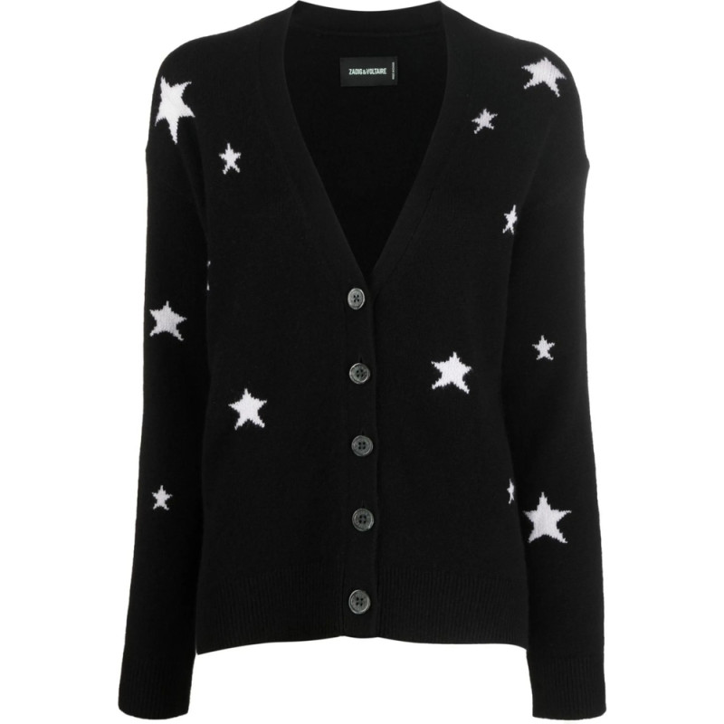 Zadig & Voltaire Star-embellished Cashmere Cardigan