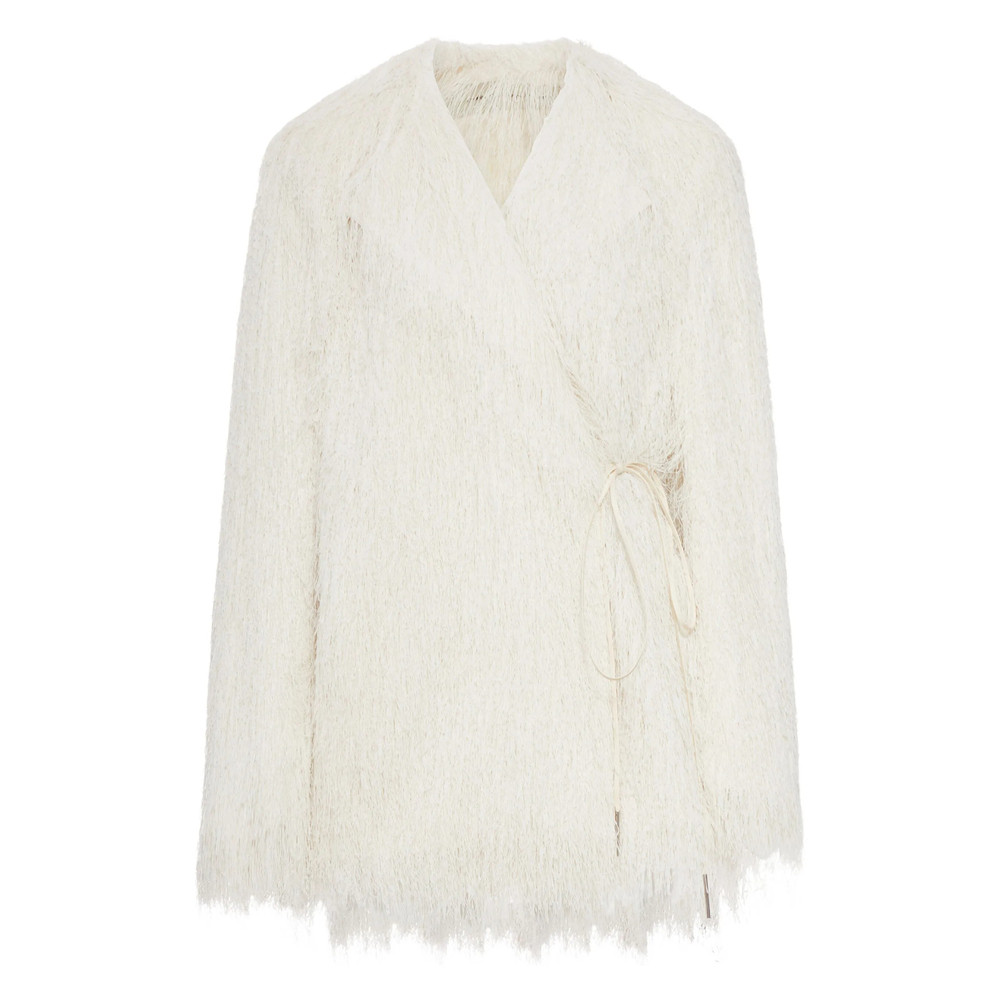 Dries Van Noten Fringed Wrap Jacket
