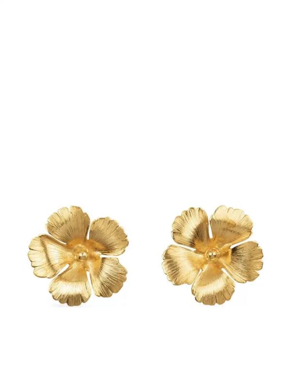 Rowena floral-stud earrings