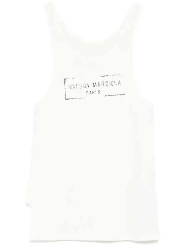 logo-print tank top