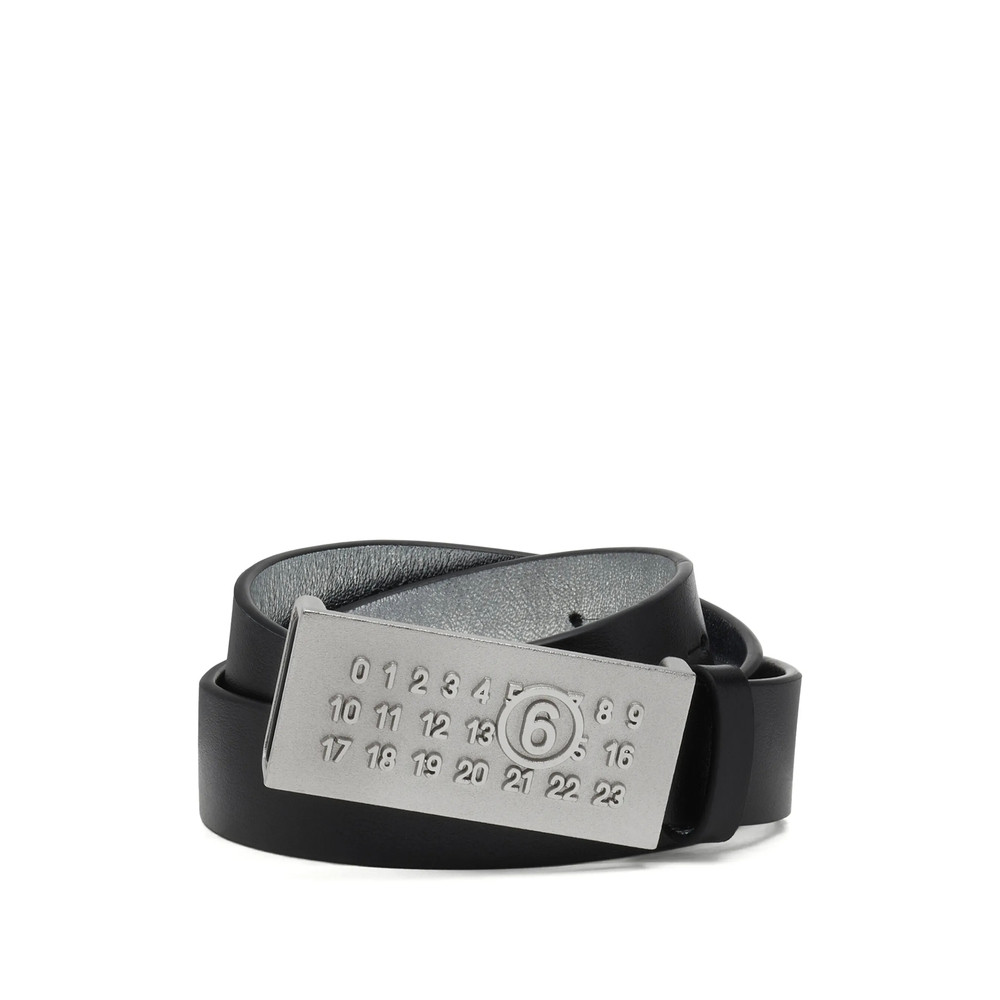 Mm6 Maison Margiela Numeric Buckle Leather Belt