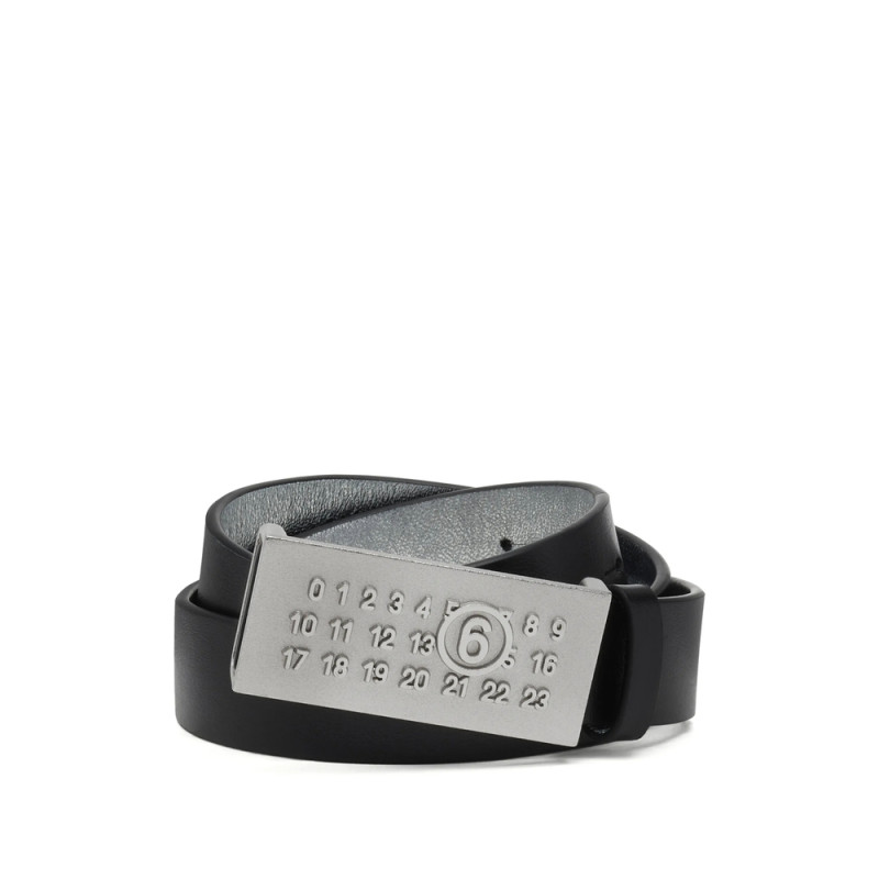 Mm6 Maison Margiela Numeric Buckle Leather Belt