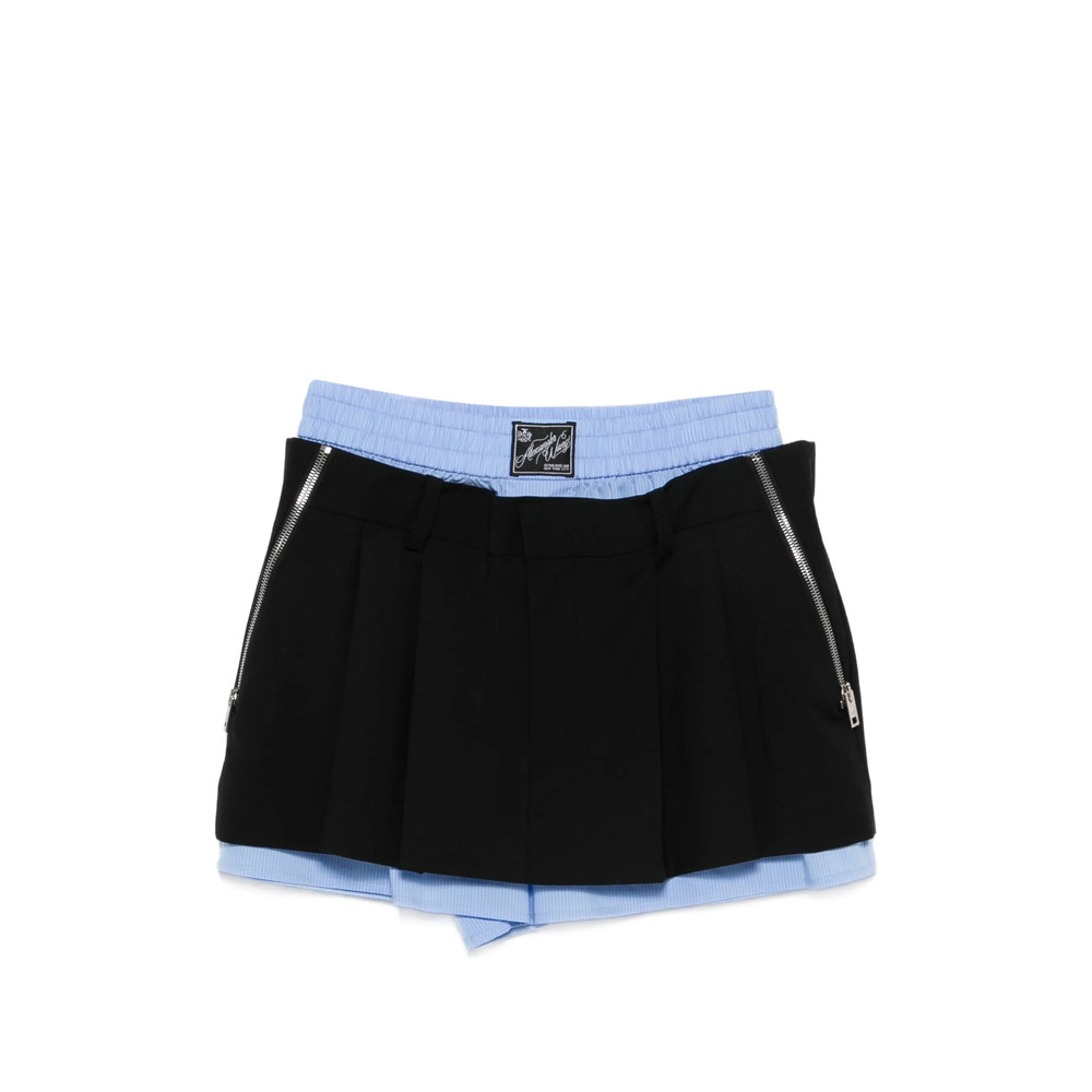 Alexander Wang Layered Pleated Skorts