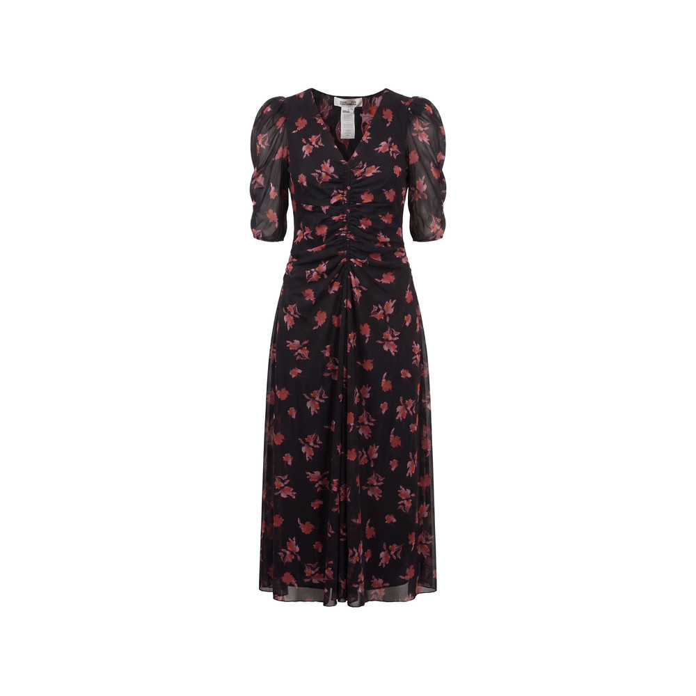 Diane Von Furstenberg Koren Floral-print Ruched Midi Dress