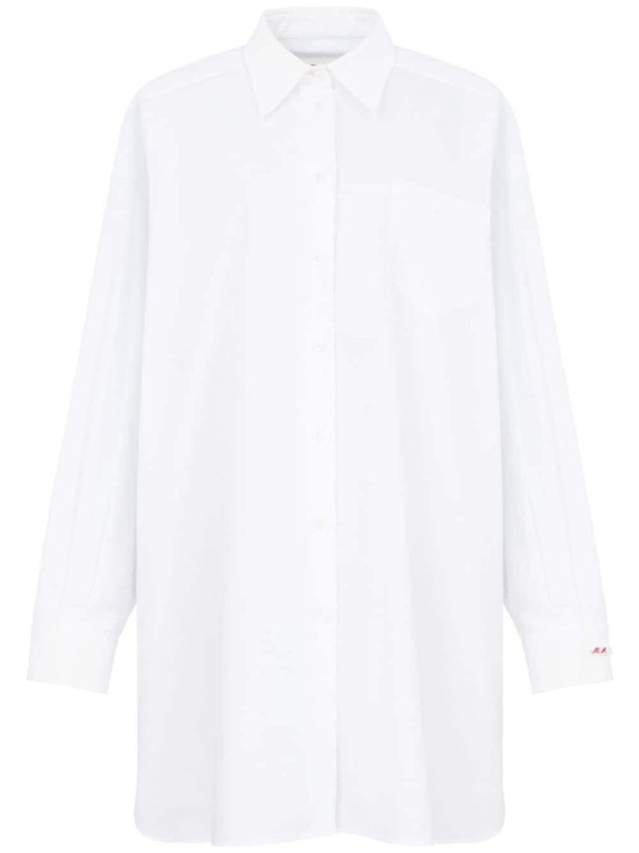 drop-shoulder cotton shirt