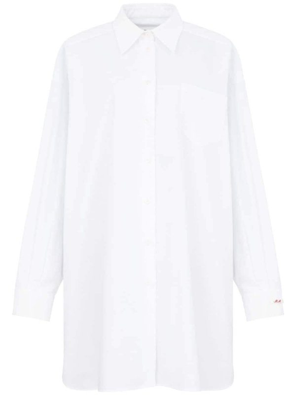 drop-shoulder cotton shirt
