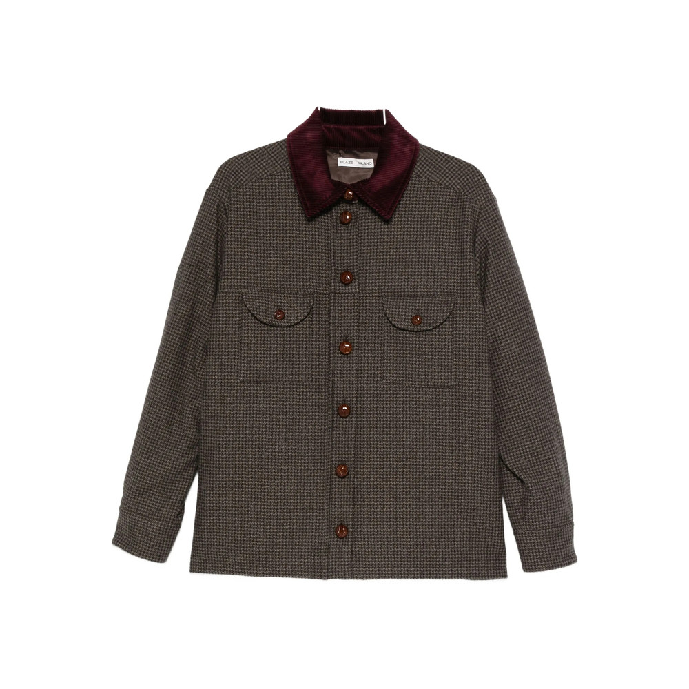 Blazé Milano Buttoned Corduroy-collar Jacket
