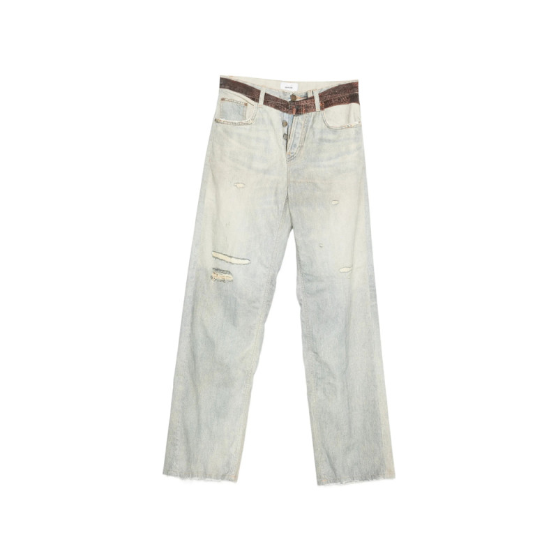 Haikure Bonnie Printed-belt Trousers