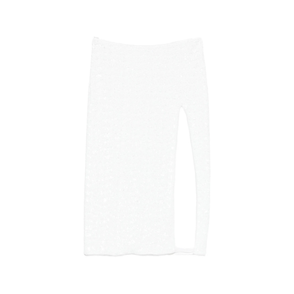 Oséree Sequin-embellished Side-slit Midi Skirt