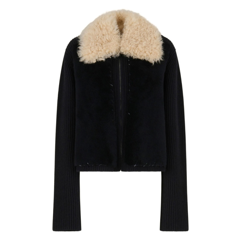 Marni Fur-collared Zip Jacket