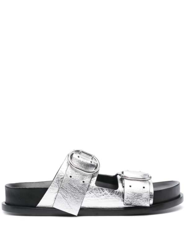 two-strap leather sandals