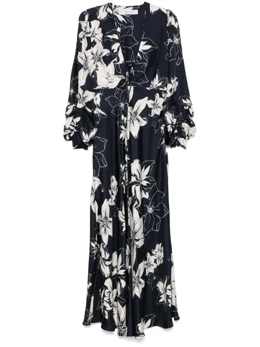 floral-print maxi dress