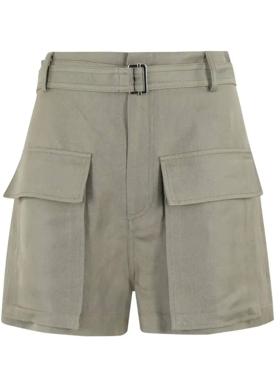 belted waist shorts