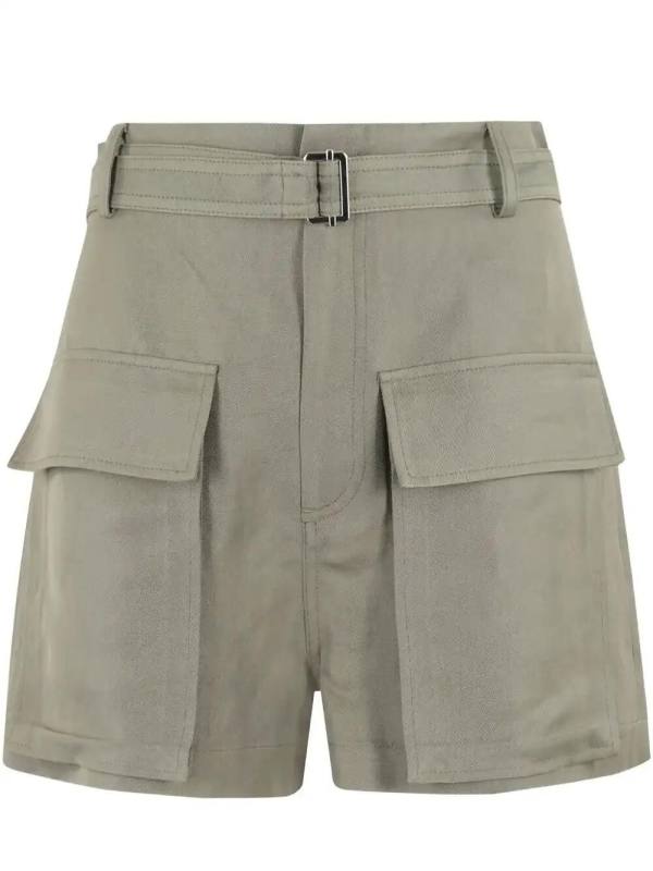 belted waist shorts