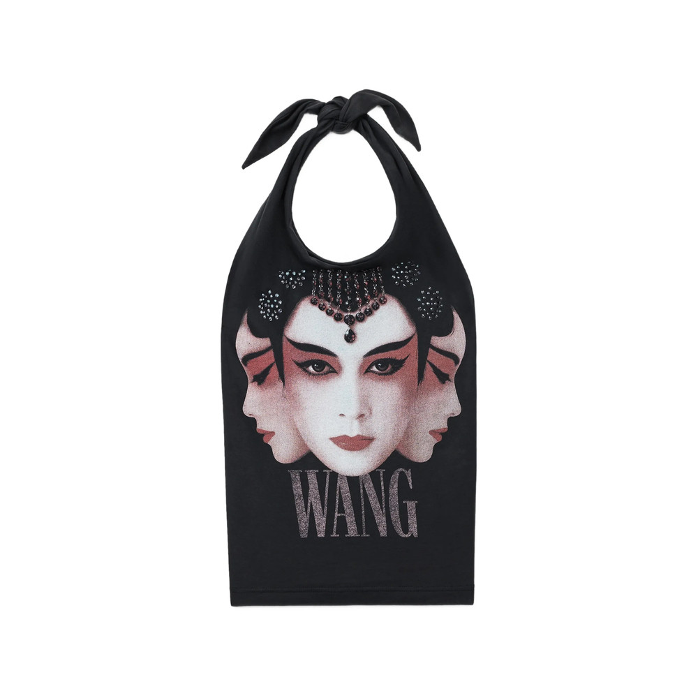 Alexander Wang Halter Top W/ Hotfix Graphic