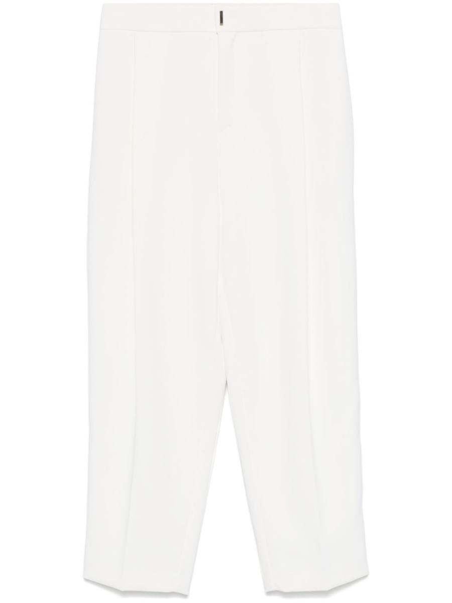crepe cropped trousers