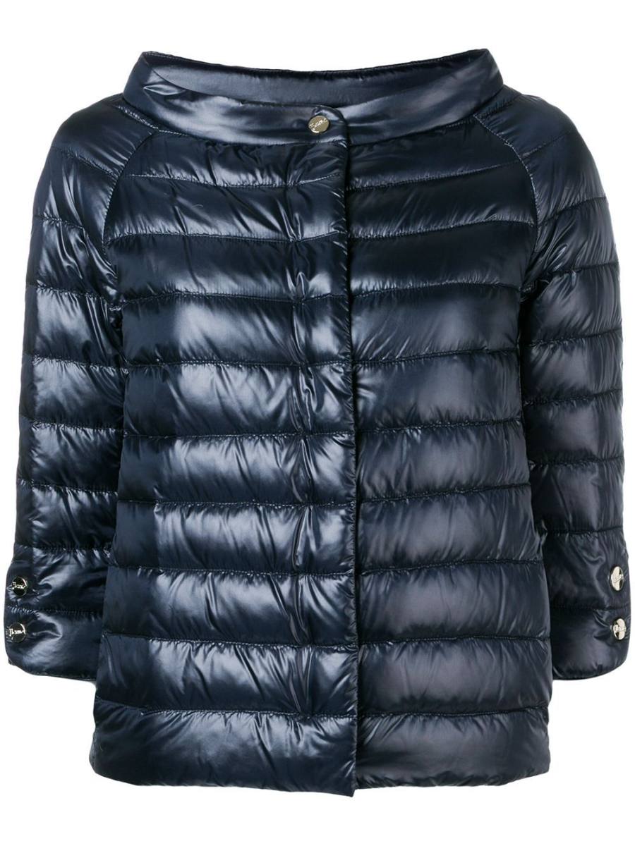 Aminta quilted three-quarter sleeve jacket