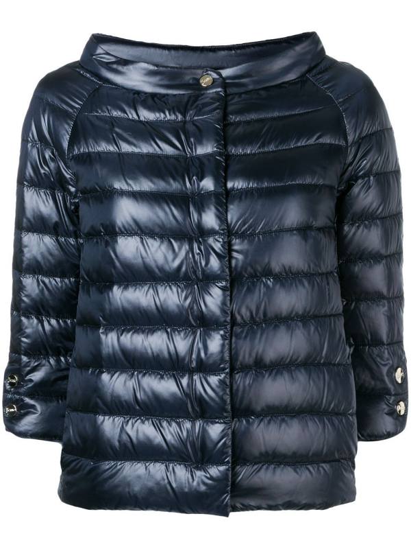 Aminta quilted three-quarter sleeve jacket