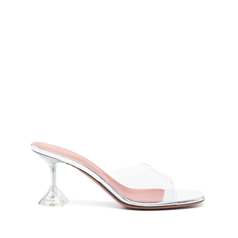 Amina Muaddi 70mm Lupita Glass Sandals