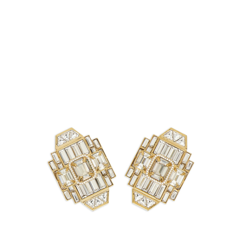 Ferragamo Déco Earrings With Crystals