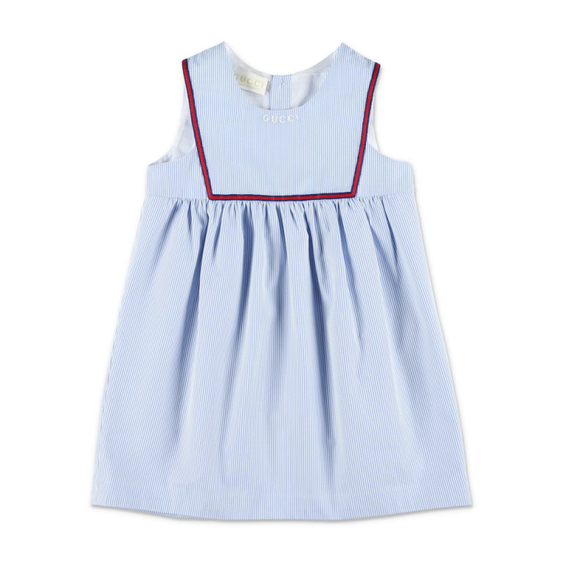 Gucci Embroidered Striped Dress