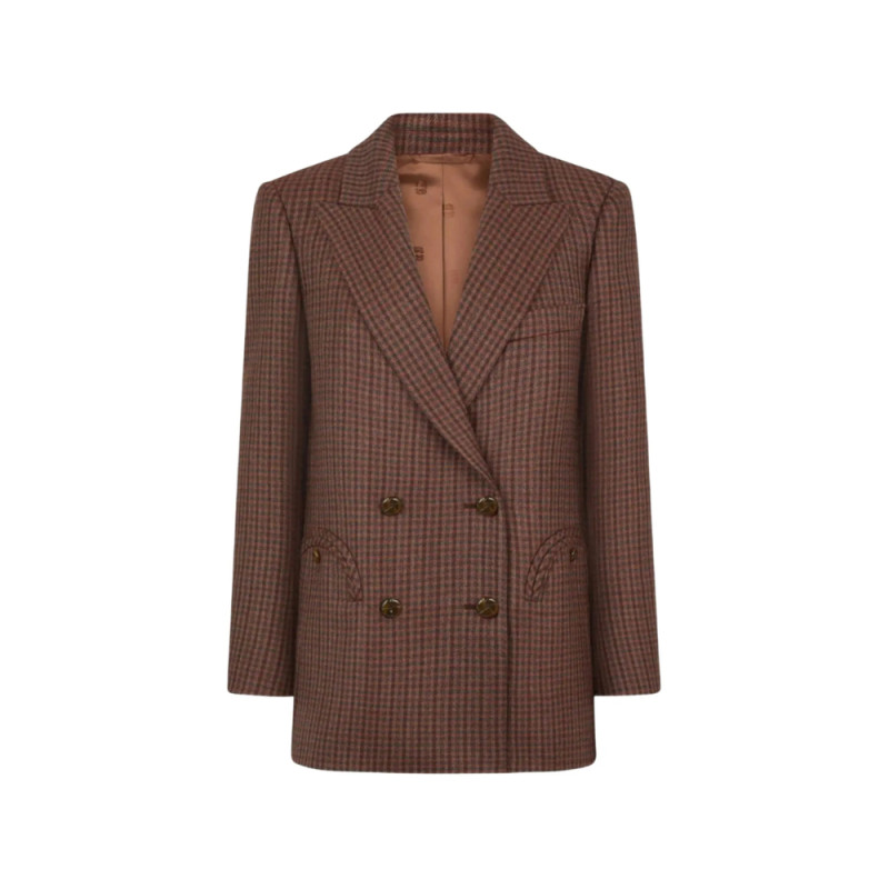 Blazé Milano Check-pattern Double-breasted Jacket