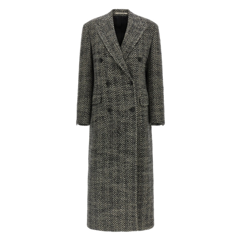 Tagliatore Herringbone Double-breasted Coat